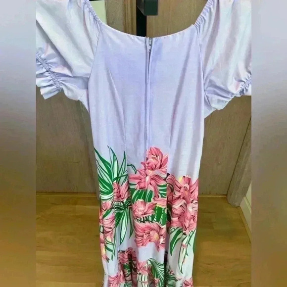 Worn Once - Hawaiian muumuu- lavender - Picture 8 of 9